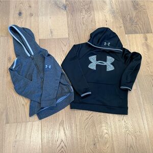 Under Armour Black Hoodie and Gray Jacket